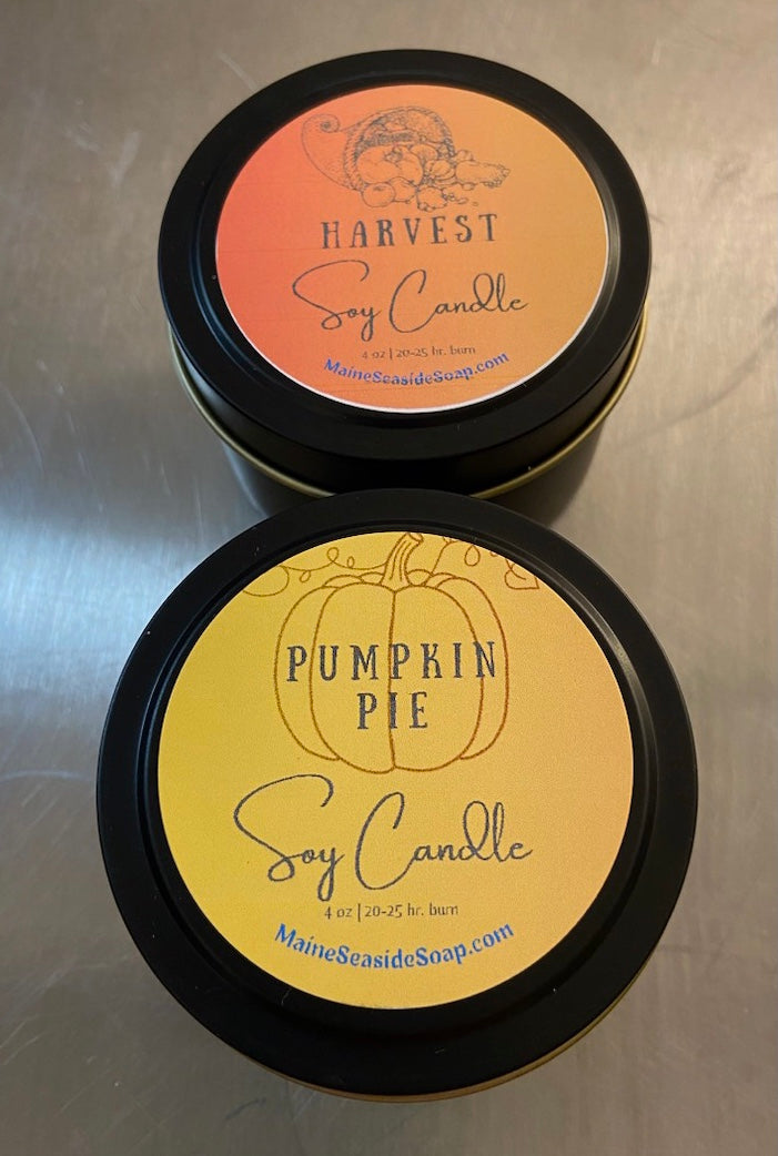 fall scented soy candles 4 oz
