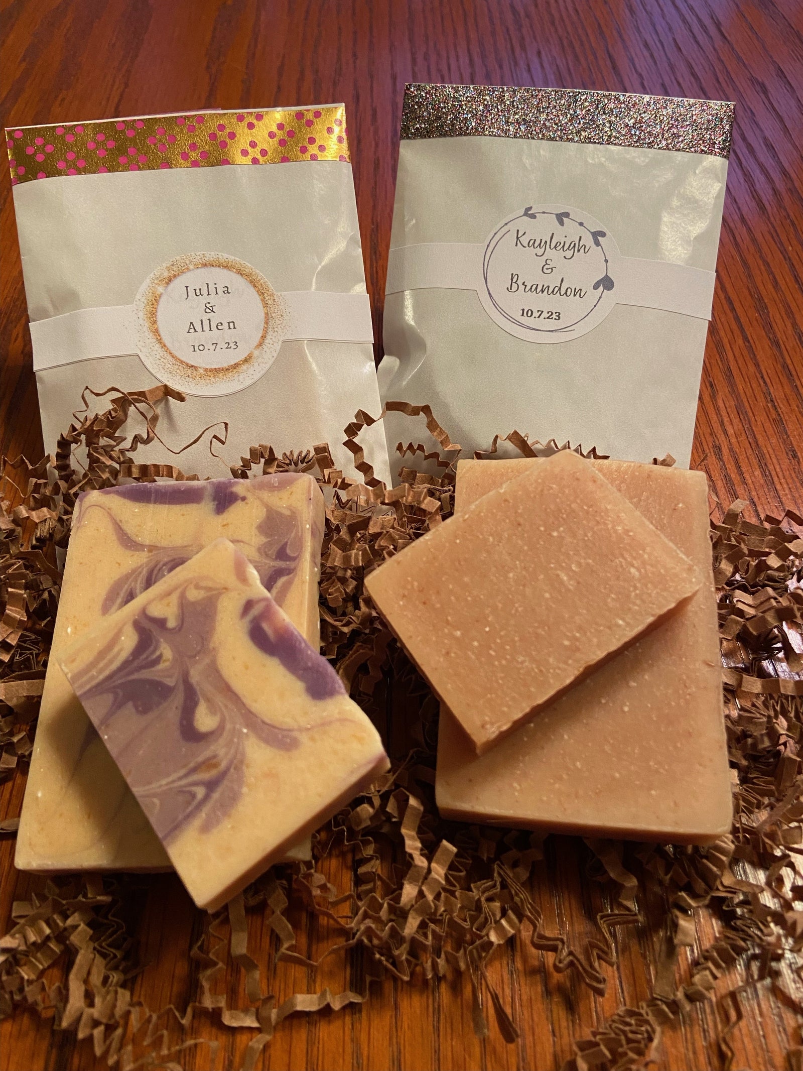 (1/2 bar) Party Favor sized Goat Milk Soap Favors