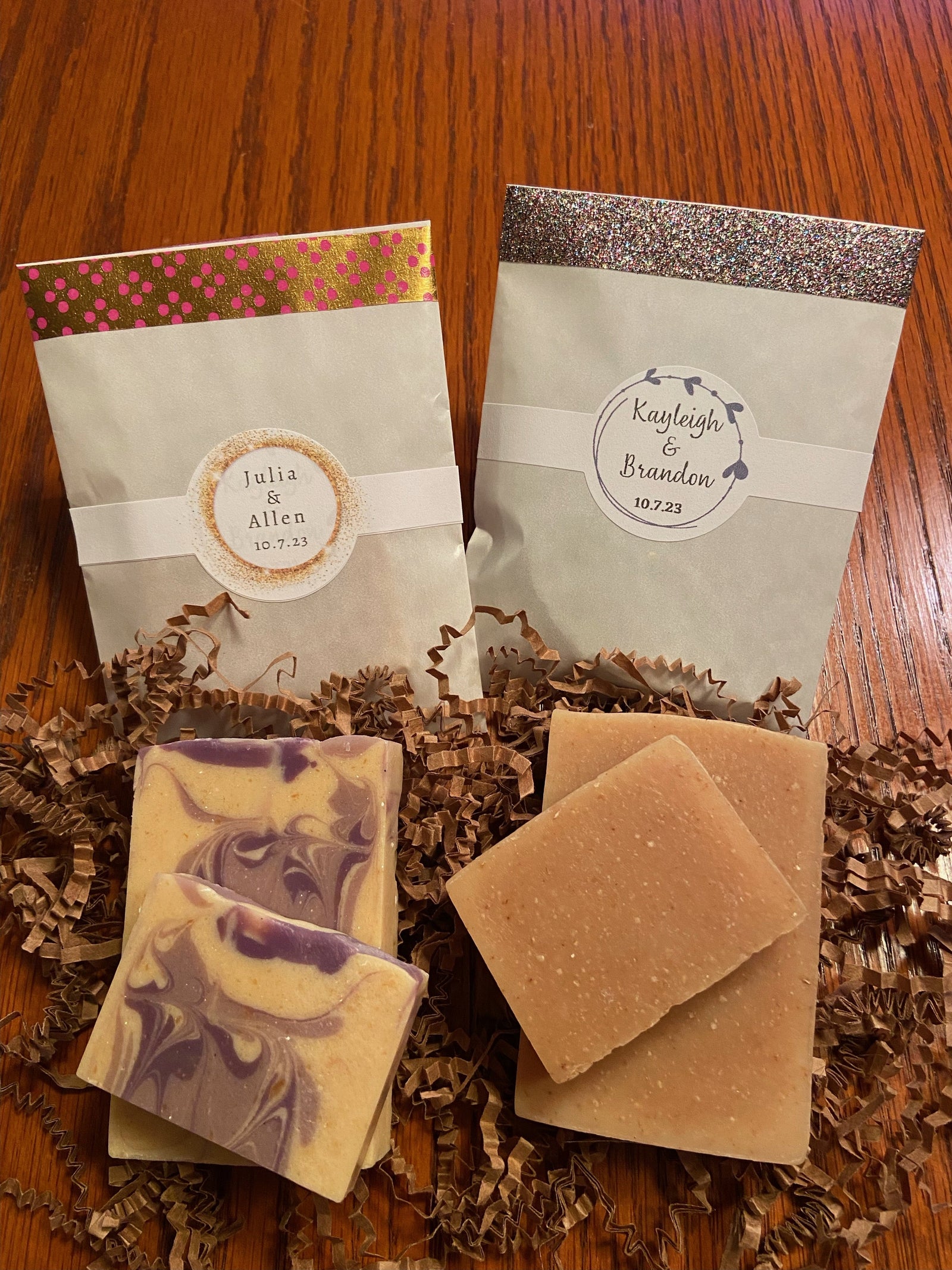 (1/2 bar) Party Favor sized Goat Milk Soap Favors